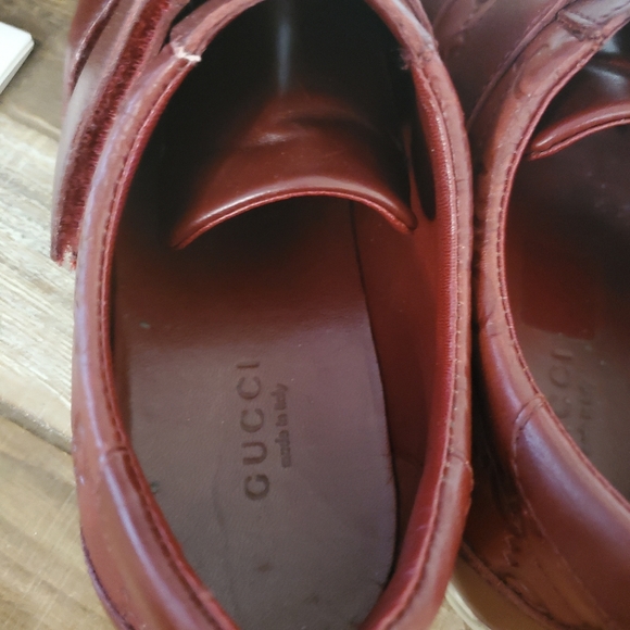 Gucci Guccissima Leather Velcro Sneakers Burgundy EU 35 Made in Italy Margaux - Picture 4 of 13